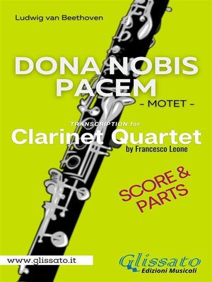 cover image of Dona Nobis Pacem--Clarinet Quartet--Parts & Score
